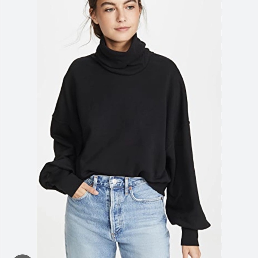 AGOLDE Balloon Sleeve Turtleneck Sweatshirt